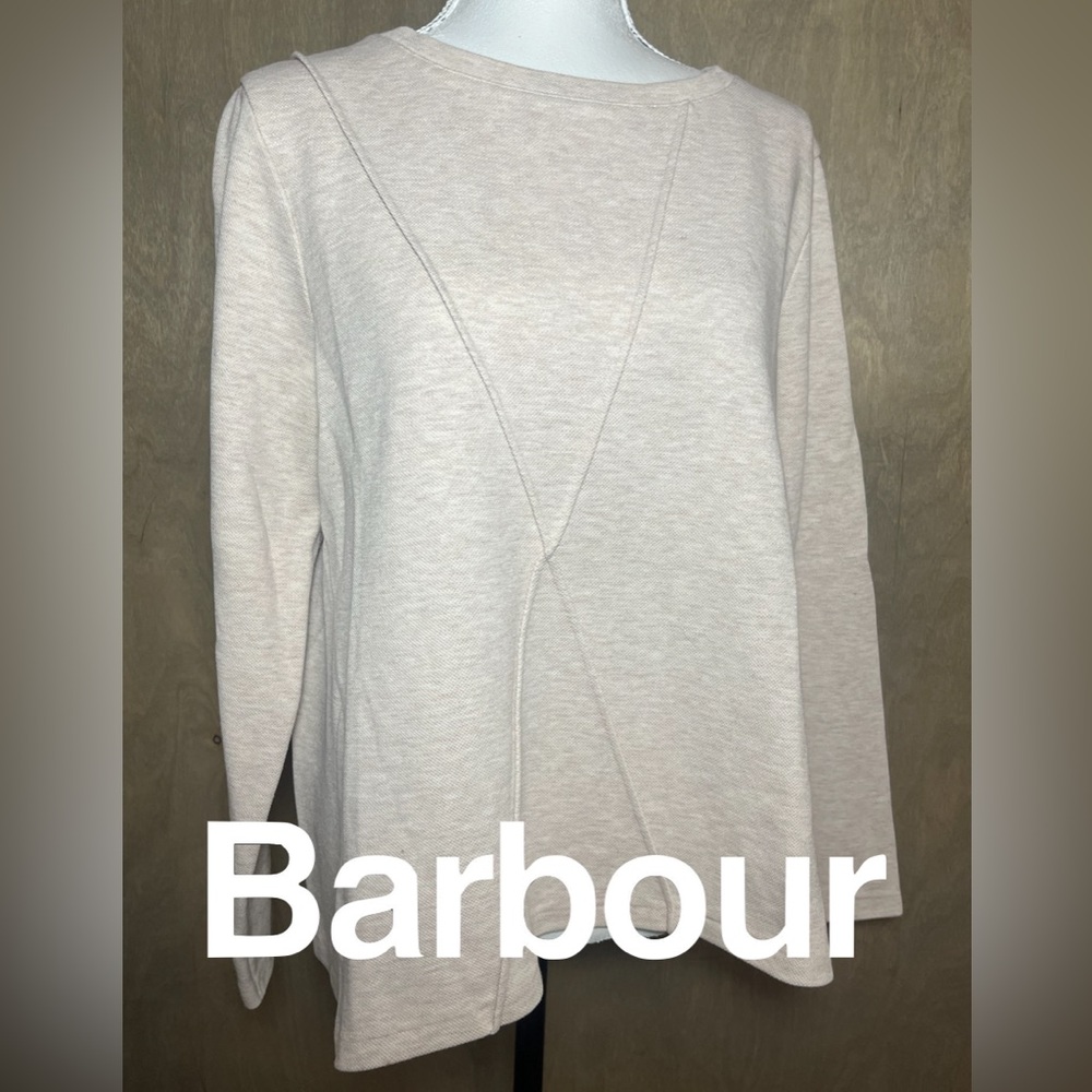 Barbour Tartan Heather Pink Long Sleeve Knit Top 12